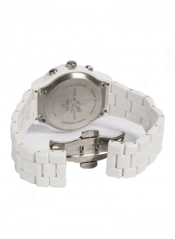 Elegance Aluminum Stainless Steel Analog Digital Islamic Prayer Watch  WB-20 White