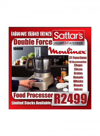 Food Processor 3 l 1000 W FP826H27 Silver/Black