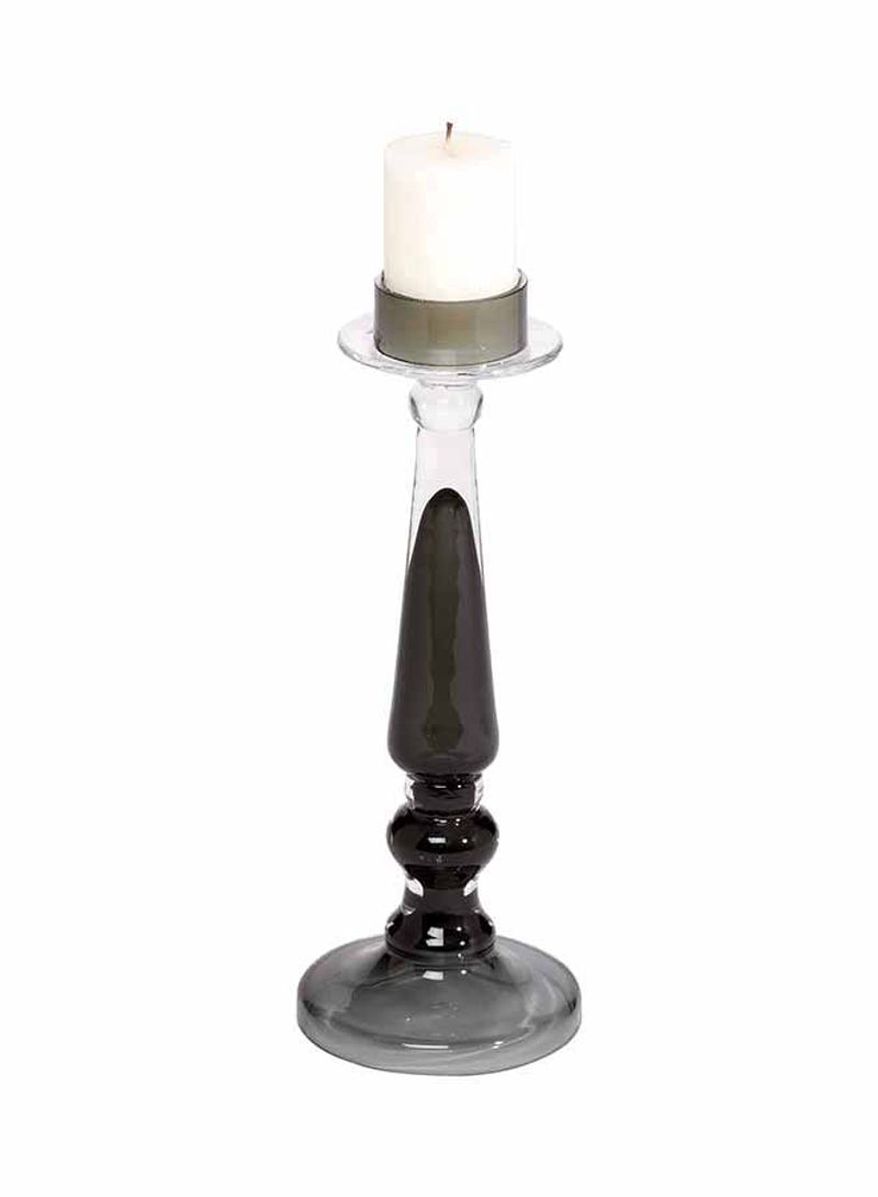 Decorative Candle Stand Grey/Clear 11.43 x 30.48centimeter