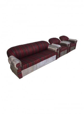 5-Seater Mab Sectional Sofa Red/White