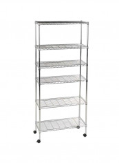 6-Tier Shelf Storage Unit Silver 76x35.5x182.8centimeter reviews 6-Tier Shelf Storage Unit Silver 76x35.5x182.8centimeter