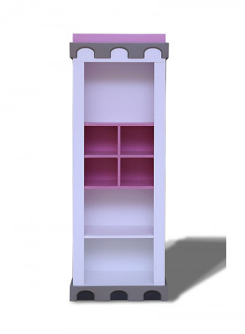Castle Bookcase And Toybox White 65x181x40centimeter