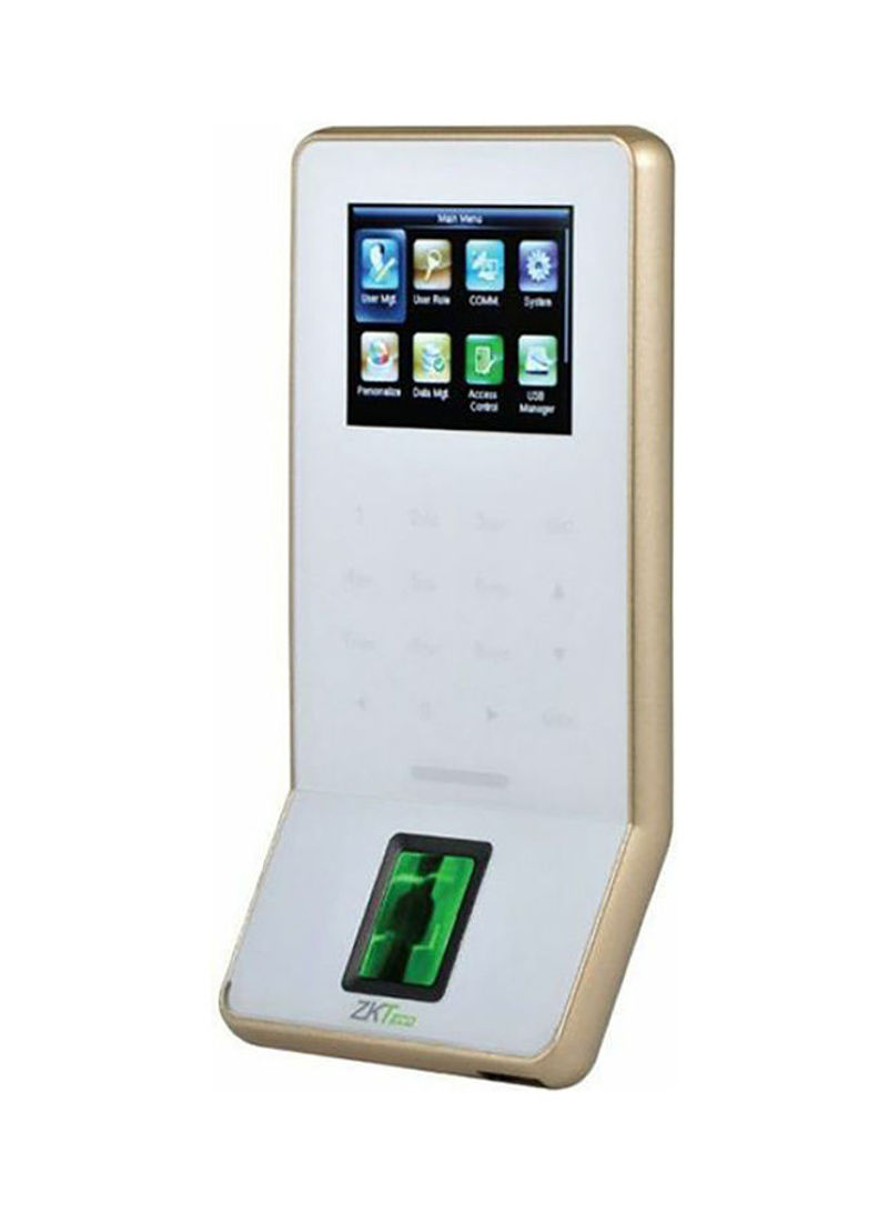 Wifi Fingerprint Time Attendance And Card Access Control Machine White/Gold