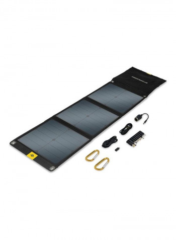 Foldable Multi-Voltage Solar Panel Kit Black 290millimeter