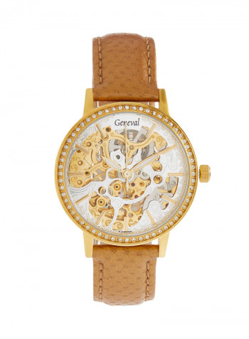 Women's Leather Analog Watch GLAS1712GWG