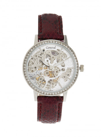 Women's Leather Analog Watch GLAS1712WWV