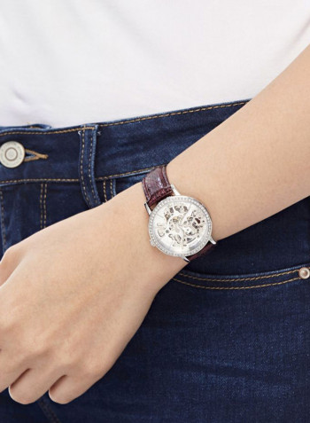 Women's Leather Analog Watch GLAS1712WWV