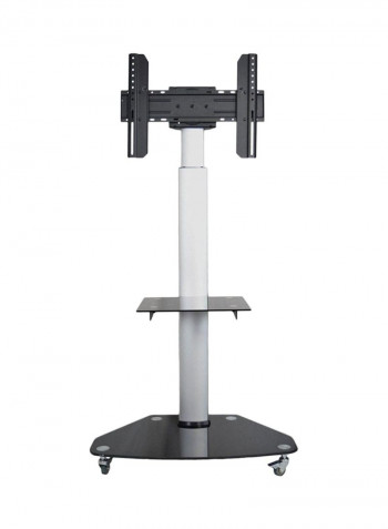 TV Cart for LCD LED Plasma Flat Panels Stand with Wheels Black