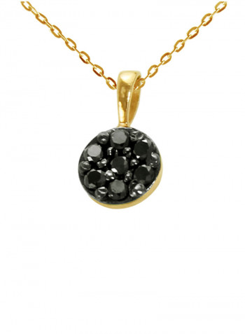 18 Karat Gold  0.07 Carat Diamonds Solitaire Necklace