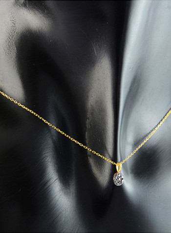 18 Karat Gold  0.07 Carat Diamonds Solitaire Necklace