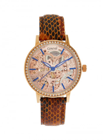 Women's Leather Analog Watch GLAS1712RRLO