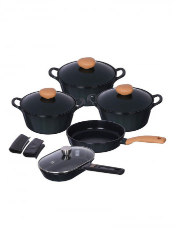 11-Piece Retro Cookware Set Green Topaz 50x24.6x30.2cm