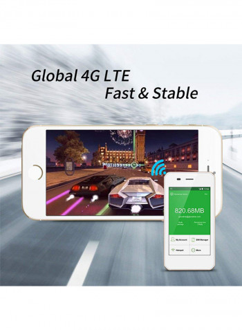 G3 Global Private Wi-Fi Hotspot 150 mbps 5350mAh White/Gold
