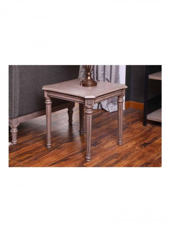 Eagletown End Table Beige 56x54x56cm