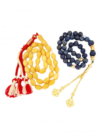 2 Piece Natural Lapis Lazuli Prayer Beads
