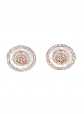 18 Karat Rose Gold Exquisite Design Stud Earrings