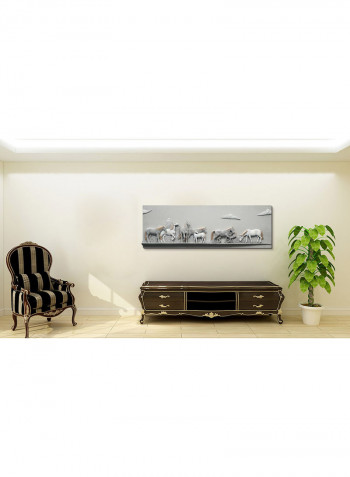 Arabian Horses 3D Wall Art White/Grey 10.02kg