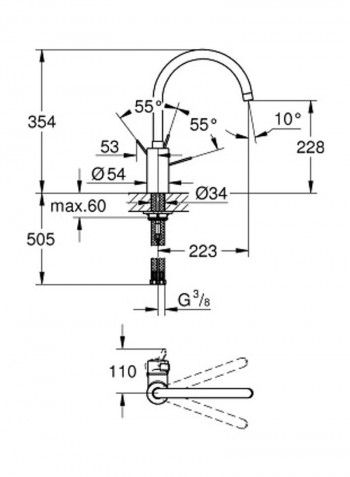 Eurosmart Single-Lever Sink Mixer Silver