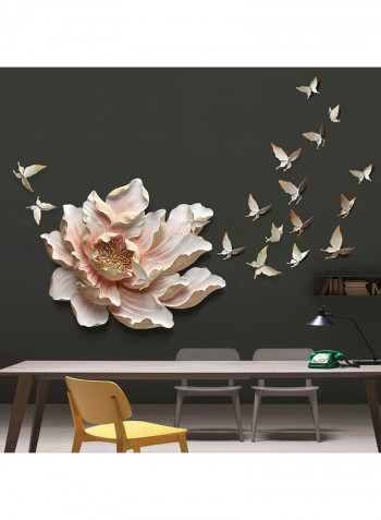 Flower 3D Wall Art Pink/White 6.53kg