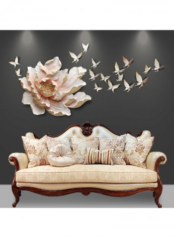 Flower 3D Wall Art Pink/White 6.53kg