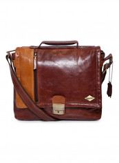 Leather Stitch Detailed Messenger Bag Brown reviews Leather Stitch Detailed Messenger Bag Brown