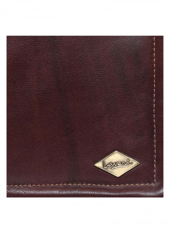 Leather Stitch Detailed Messenger Bag Brown