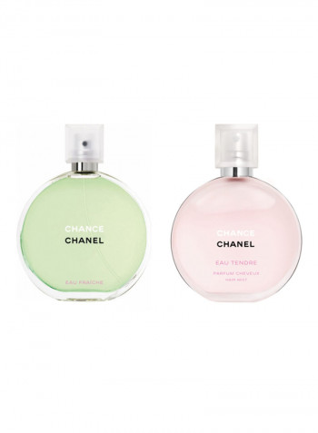 عرض مجموعة شانيل مكون من عطر شانس أو فريش EDT بسعة 50 مل + معطر للشعر بسعة 35 مل EDT 50 Ml, Hair Mist 35مل