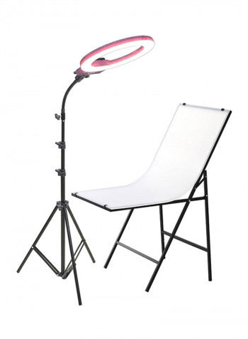 Dimmable Ring Light Black/Pink
