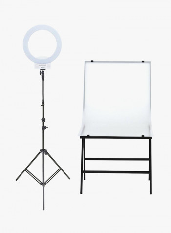 Dimmable Ring Light Black/Pink