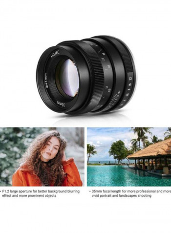 Manual Focus Camera Lens 4.4x6x6.6cm Black/Silver
