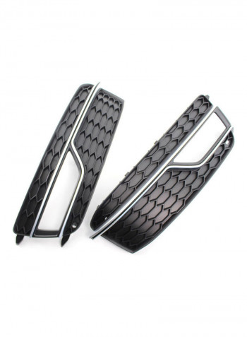 Pair Of Front Bumper Fog Light Grill