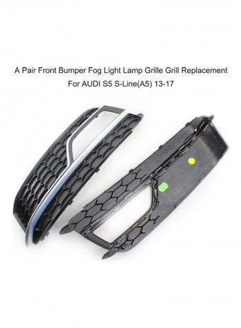 Pair Of Front Bumper Fog Light Grill