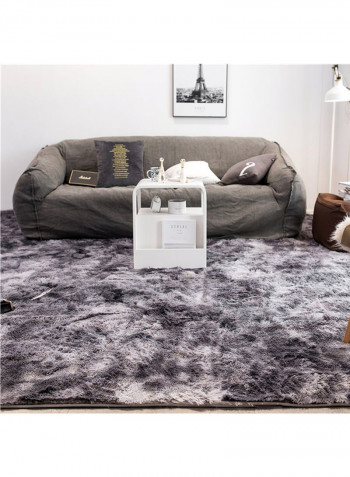 Soft Fluffy Living Room Rug Grey M