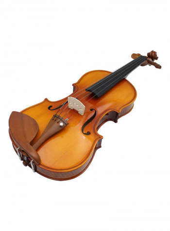 Wooden Violin with Bow and Case