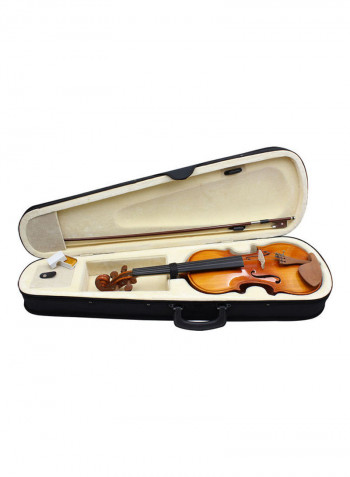 Wooden Violin with Bow and Case