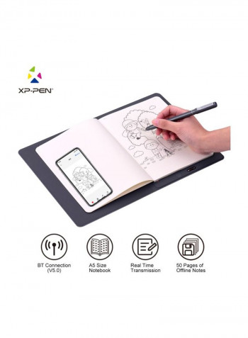 Note Plus Wireless Handwriting Tablet 26.0x19.8x3.6millimeter Black