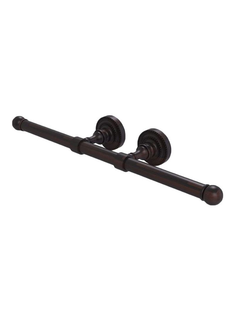 Dottingham Collection Double Roll Toilet Paper Holder Dark Brown 16x2.2x3.5inch