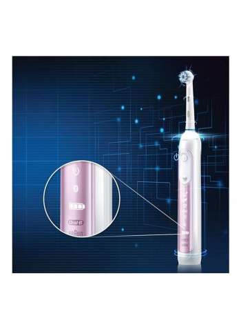 Genius 8000 Electronic Power Rechargeable Electric Toothbrush With Bluetooth White