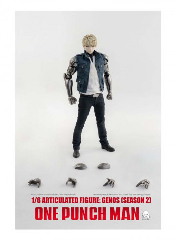 One Punch Man Genos Action Figure With Accessories 12inch