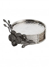 6-Piece Coaster Set Silver/Black 5x5inch reviews 6-Piece Coaster Set Silver/Black 5x5inch