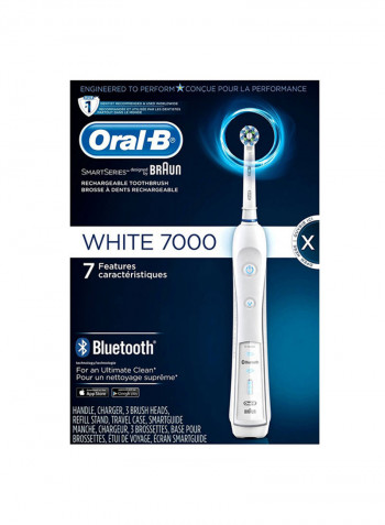7-Piece 7000 Smartseries Electric Bluetooth Toothbrush White