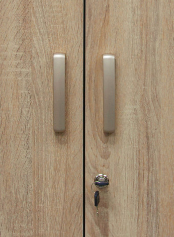 Cooper 3-Doors Wardrobe With Mirror Brown