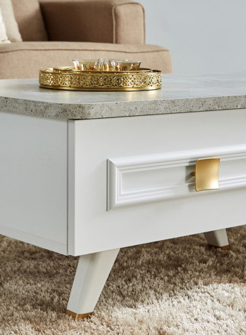 Ivanka Rectangular Coffee Table With Drawer White 120x41x60centimeter