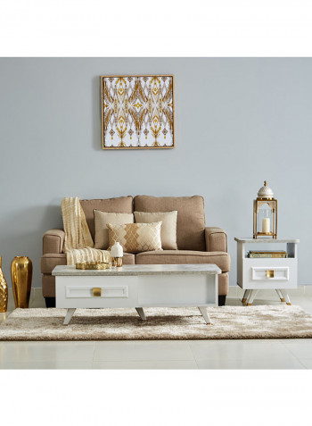 Ivanka Rectangular Coffee Table With Drawer White 120x41x60centimeter