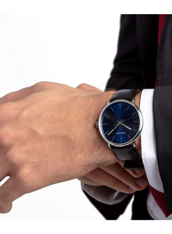 Men's Highnoon Black Leather Strap Watch