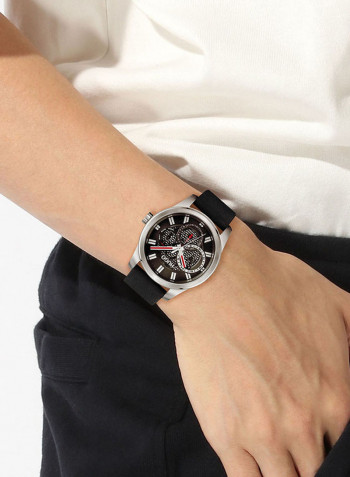 Men's Skeleton Leather Analog Watch 1530189