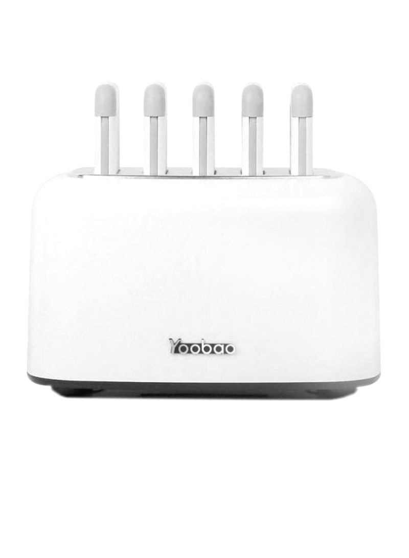5-Port Power Bank Charging Station White