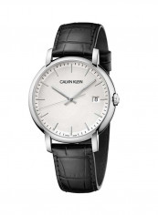 Men's Established Black Leather Strap Watch