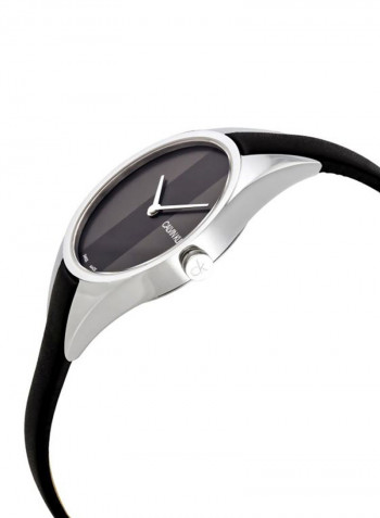 Women's Rebel Black Leather Strap Watch