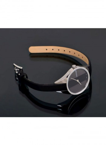 Women's Rebel Black Leather Strap Watch